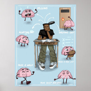 Impulscontrole (steen) poster