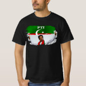 Imran Khan - Pakistaanse vlag van PTI T-shirt (Voorkant)