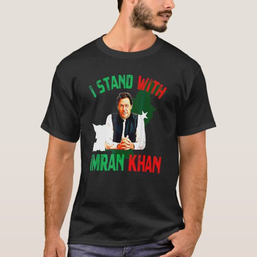Imran Khan Pti Pakistan steunt vrijheid T-shirt (Voorkant)