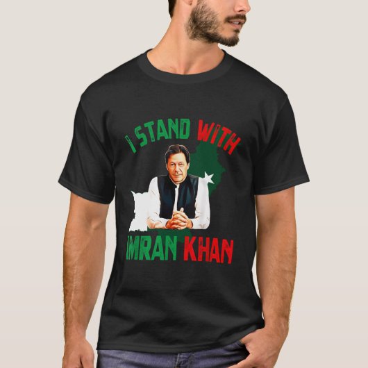 Imran Khan Pti Pakistan steunt vrijheid T-shirt (Voorkant)