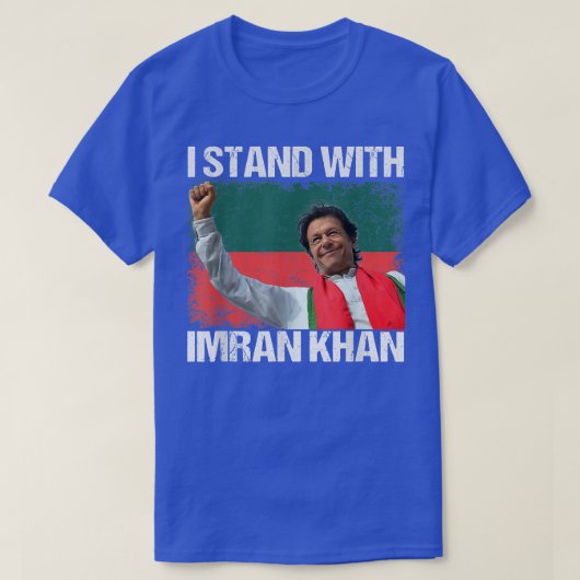 Imran Khan PTI Party Pakistan Support Freedom Flag T-shirt (Design voorkant)