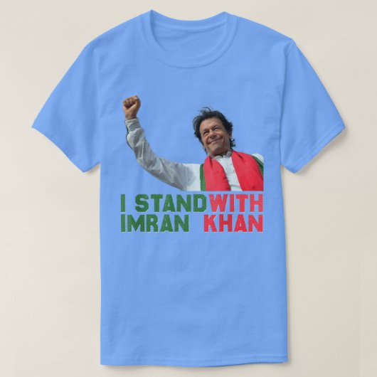 Imran Khan PTI Party Pakistan Support Freedom T-shirt (Design voorkant)