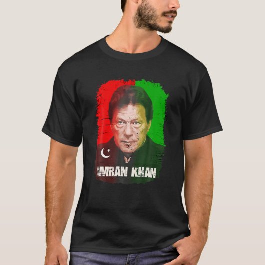 Imran Khan PTI Party Pakistan Support Freedom T-shirt (Voorkant)
