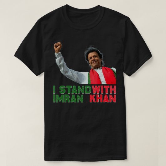 Imran Khan PTI Party Pakistan Support Freedom T-shirt (Design voorkant)