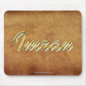 IMRAN Naam-merk Gepersonaliseerde Gift Mousepad Muismat (Voorkant)
