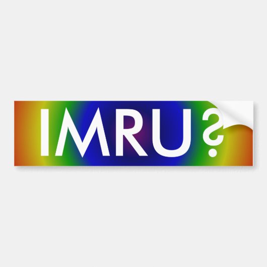 IMRU? BUMPERSTICKER (Voorkant)