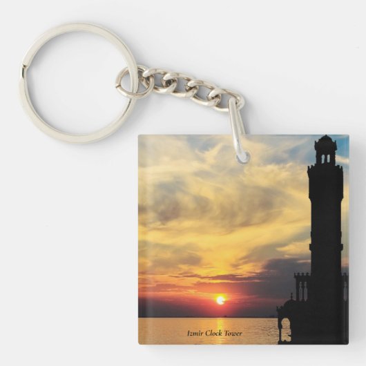 Imzir Clock Tower Sunset , Turkije Sleutelhanger (voorkant)