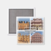 IN0032 Azië, India, Jaipur, koelkast Magneet (Voorkant / Achterkant)