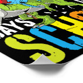 In 100 dagen schoolplezier T Rex Dinosaur Boys Poster (Hoek)