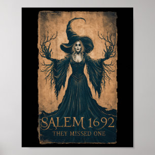 In 1692 misten ze een Halloween feministische heks Poster