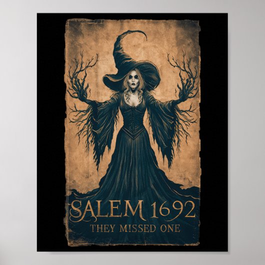 In 1692 misten ze een Halloween feministische heks Poster (Voorkant)