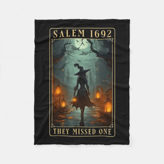 In 1692 misten ze een heks van Halloween Fleece Deken (Voorkant)