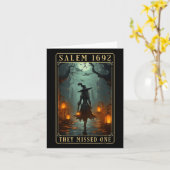 In 1692 misten ze een heks van Halloween Kaart (Gele Bloem)