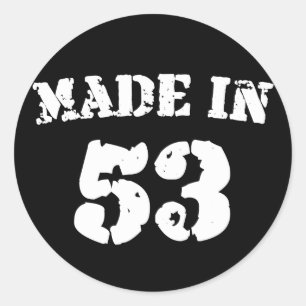 In 1953 ronde sticker