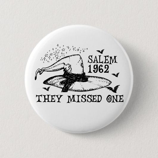 In 1962 misten ze Salem Witch Halloween Ronde Button 5,7 Cm (Voorkant)
