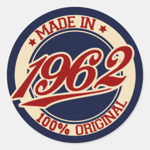 In 1962 ronde sticker