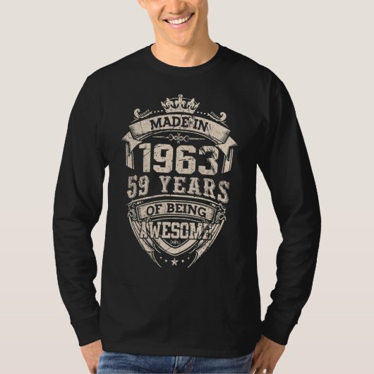 In 1963 werd 59 jaar Geweldige T-shirt (Voorkant)