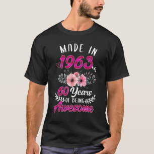 In 1963 werd Floral 60 jaar Geweldige 60 jaar T-shirt