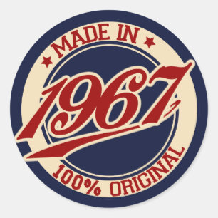 In 1967 ronde sticker