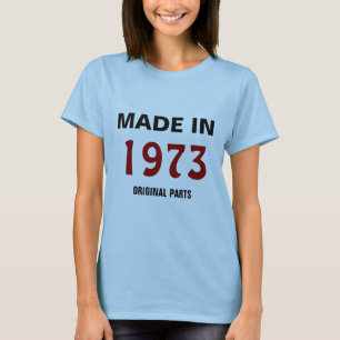 In 1973 vervaardigde originele onderdelen t-shirt
