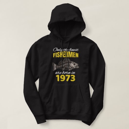In 1973 worden vrouwen 49e verjaardag in de visser hoodie (Design voorkant)