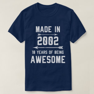 In 2002 18 jaar Geweldige Mannen T-shirt