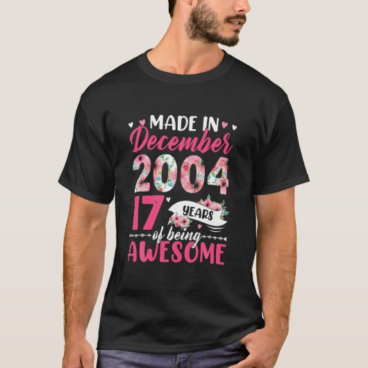 In 2004, 17 jaar na geboorte t-shirt (Voorkant)