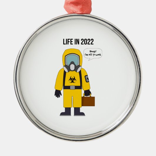 In 2022 aan het werk metalen ornament (Voorkant)