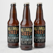 In 2022 werkte ik mijn hele grappige pensioen bier etiket (Flessen)