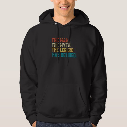 In 2023 is het Man Myth Legend in ruste Hoodie (Voorkant)