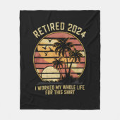 In 2024 werkte ik mijn hele leven pensioen fleece deken (Voorkant)