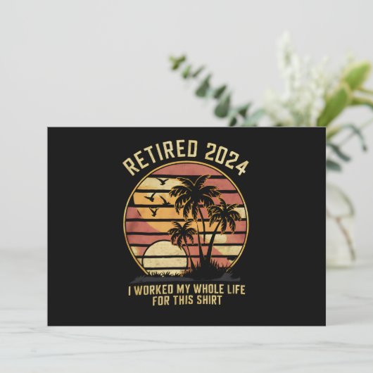 In 2024 werkte ik mijn hele leven pensioen kaart (Staand voorkant)