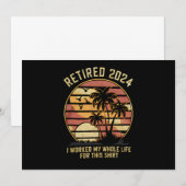 In 2024 werkte ik mijn hele leven pensioen kaart (Voorkant / Achterkant)