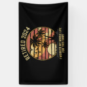 In 2024 werkte ik mijn hele leven pensioen spandoek (Verticaal)