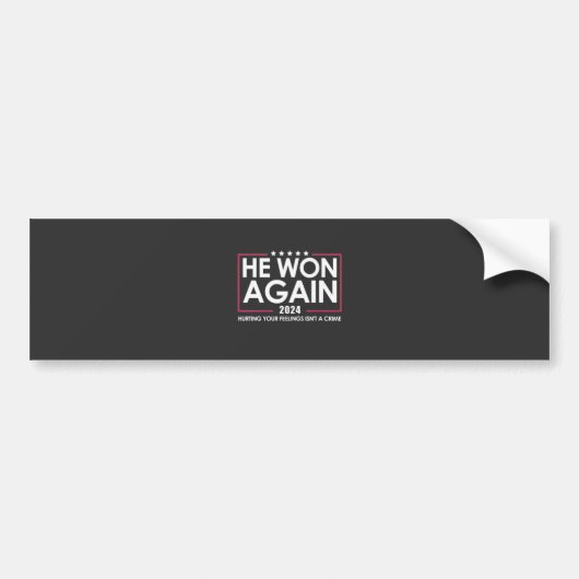 In 2024 won hij opnieuw de Trump Inaguration 2025 Bumpersticker (Voorkant)