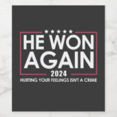 In 2024 won hij opnieuw de Trump Inaguration 2025 Wijn Etiket (Enkel label)