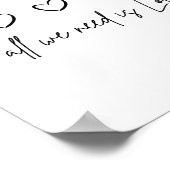 In 2025 is alles wat we nodig hebben liefde handge poster (Hoek)