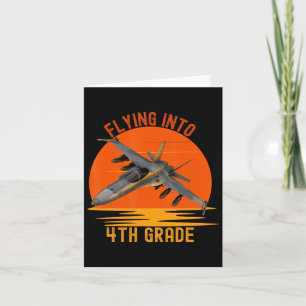 In 4e klas jongens Terug naar School Jet Graphic Kaart