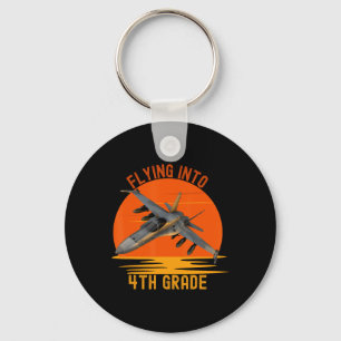 In 4e klas jongens Terug naar School Jet Graphic Sleutelhanger