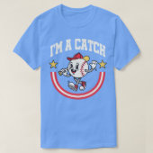 In A Catch Grappig Glimlachende Toon Honkbal T-shirt (Design voorkant)
