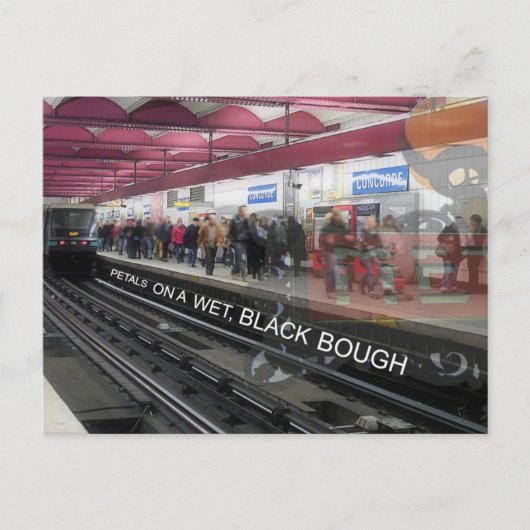 "In a Station the Metro" Briefkaart Pound/Paris (Voorkant)