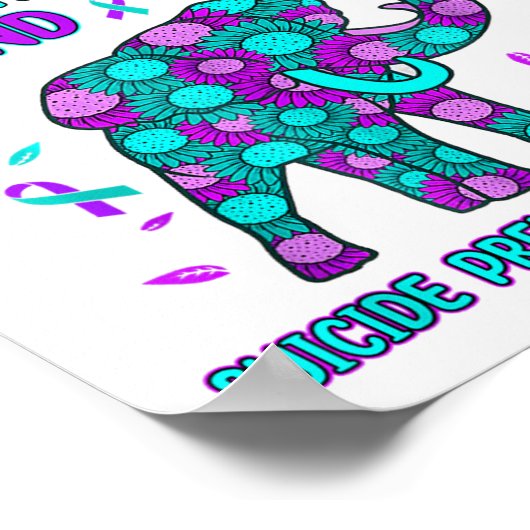 In A World Be Kind Elephant Suicide Prevention Awa Poster (Hoek)