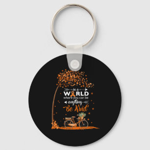 In a world be kind leukemie kankerbewustzijn t-shi sleutelhanger