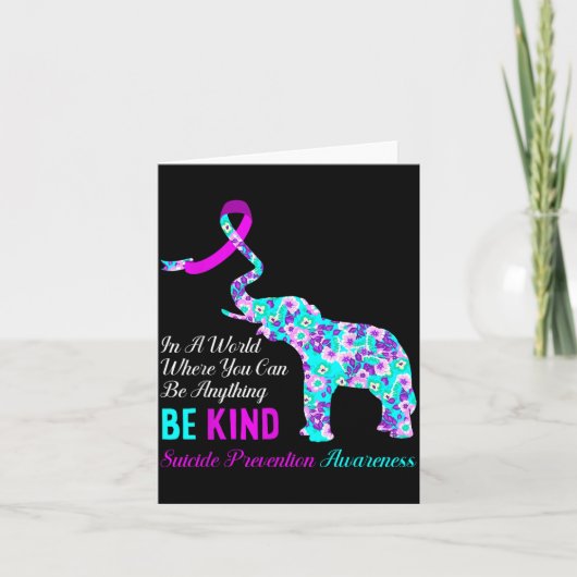 In A World Be Kind Suprt Suicide Prevention Awaren Kaart (Voorkant)