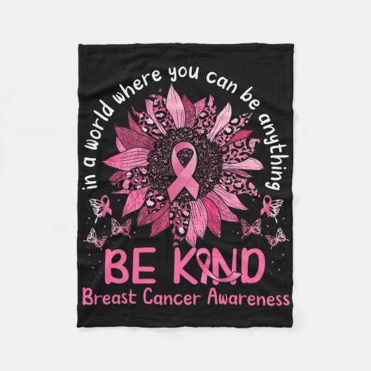 In A World Where You Can Be Anything Be Kind Breas Fleece Deken (Voorkant)