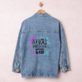 in A world where you can be anything be kind Denim Jacket (Hangar)