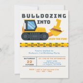 In aanbouw 1e verjaardag uitnodiging (Voorkant)