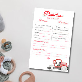 in aanbouw baby shower Voorspellingen Spel