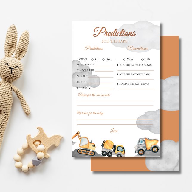 in aanbouw baby shower Voorspellingen Spel (Creator heeft geüpload)