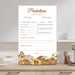 in aanbouw baby shower Voorspellingen Spel